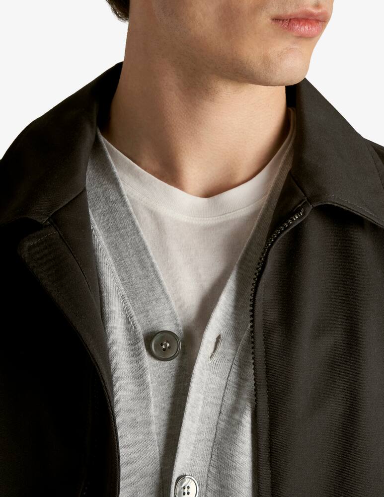 rinascente Slowear Zanone Regular fit cardigan in certified crêpe cotton 