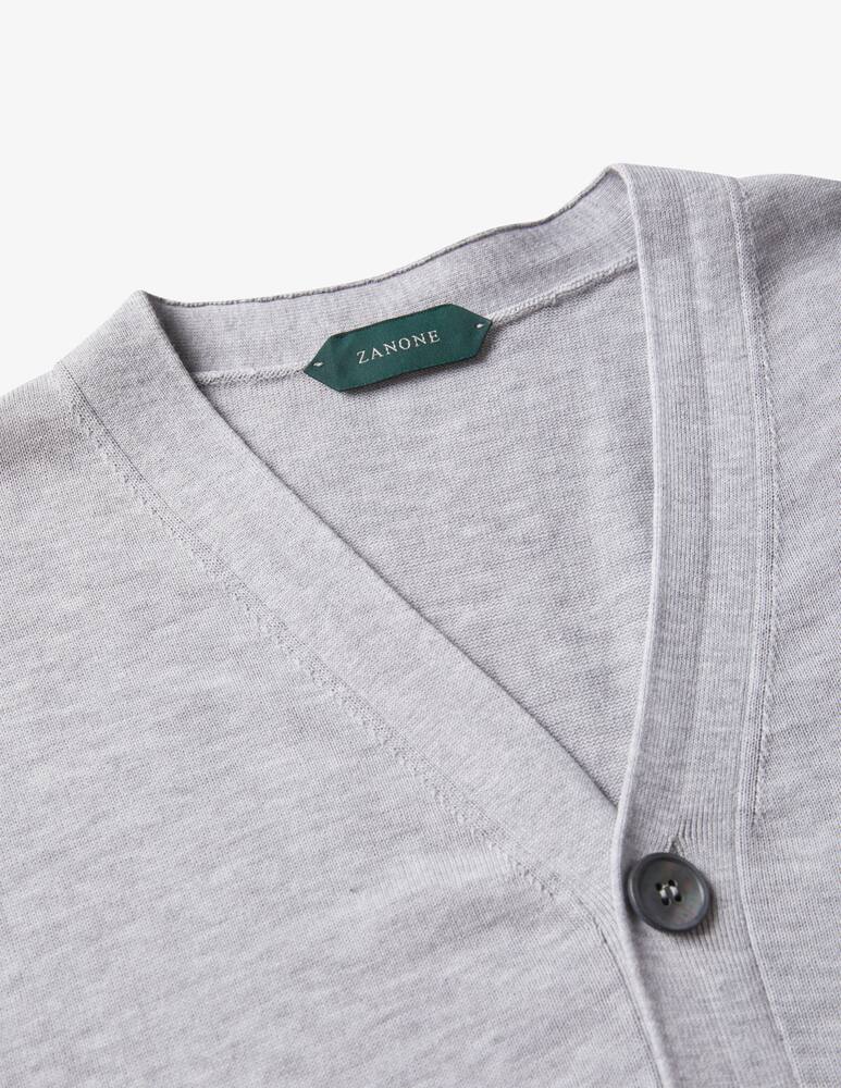 rinascente Slowear Zanone Regular fit cardigan in certified crêpe cotton 