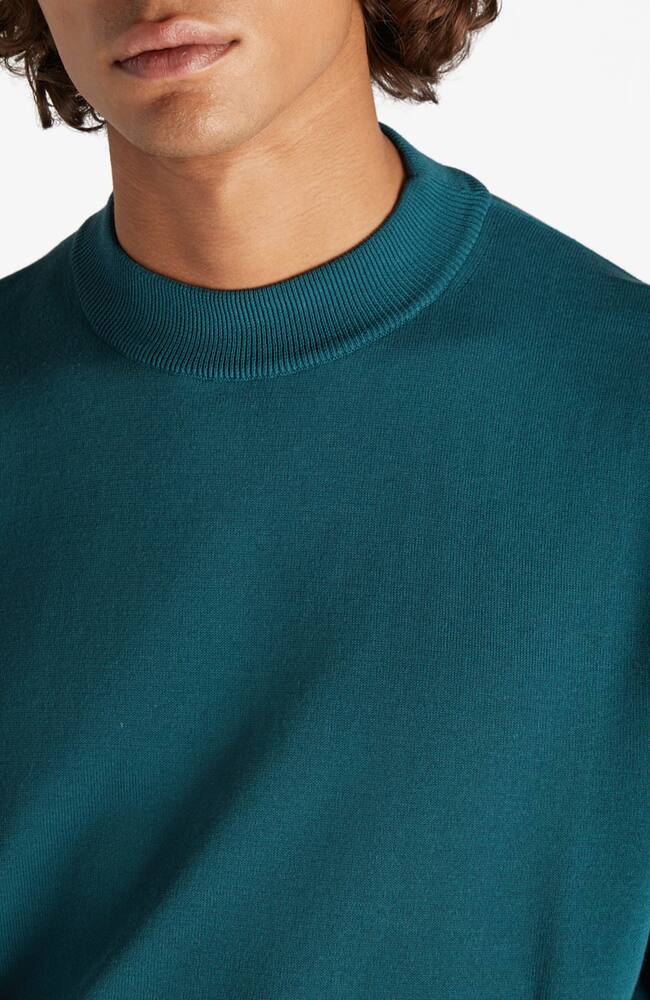 rinascente Slowear Zanone Regular fit mock polo neck in certified crêpe cotton 