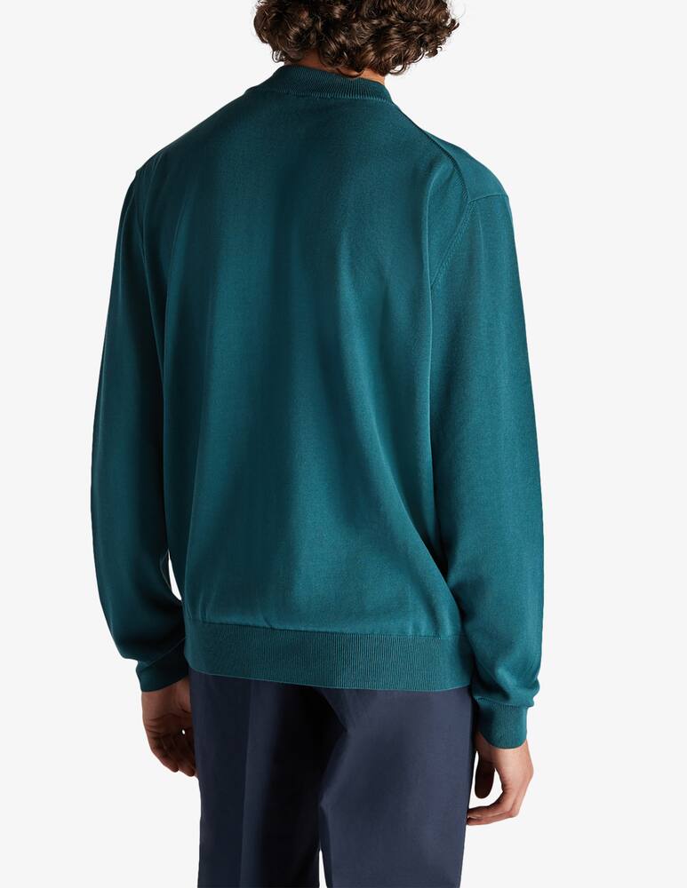 rinascente Slowear Zanone Regular fit mock polo neck in certified crêpe cotton 