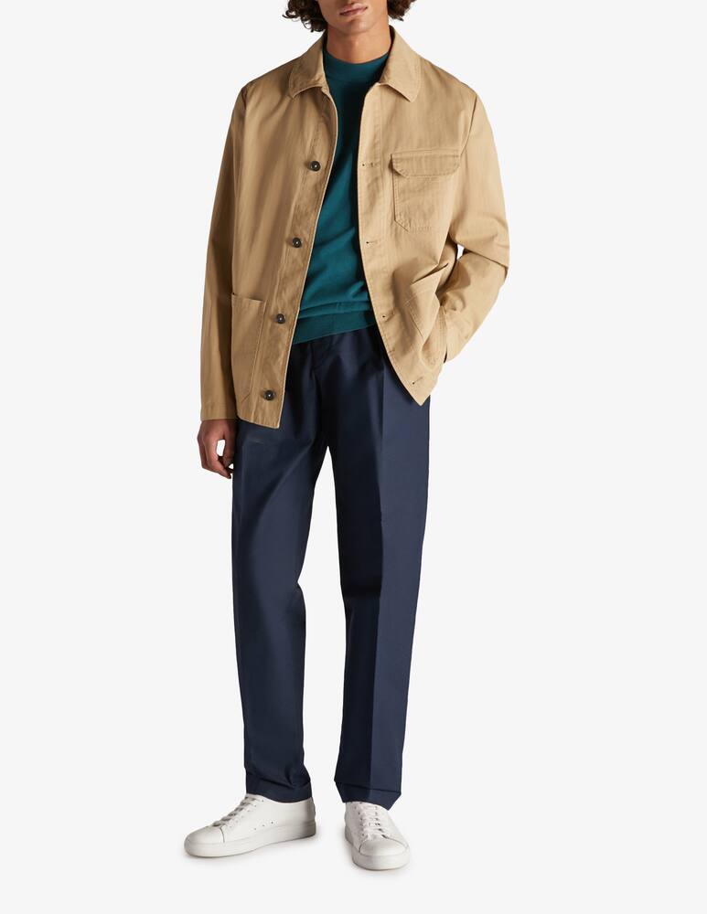 rinascente Slowear Zanone Regular fit mock polo neck in certified crêpe cotton 