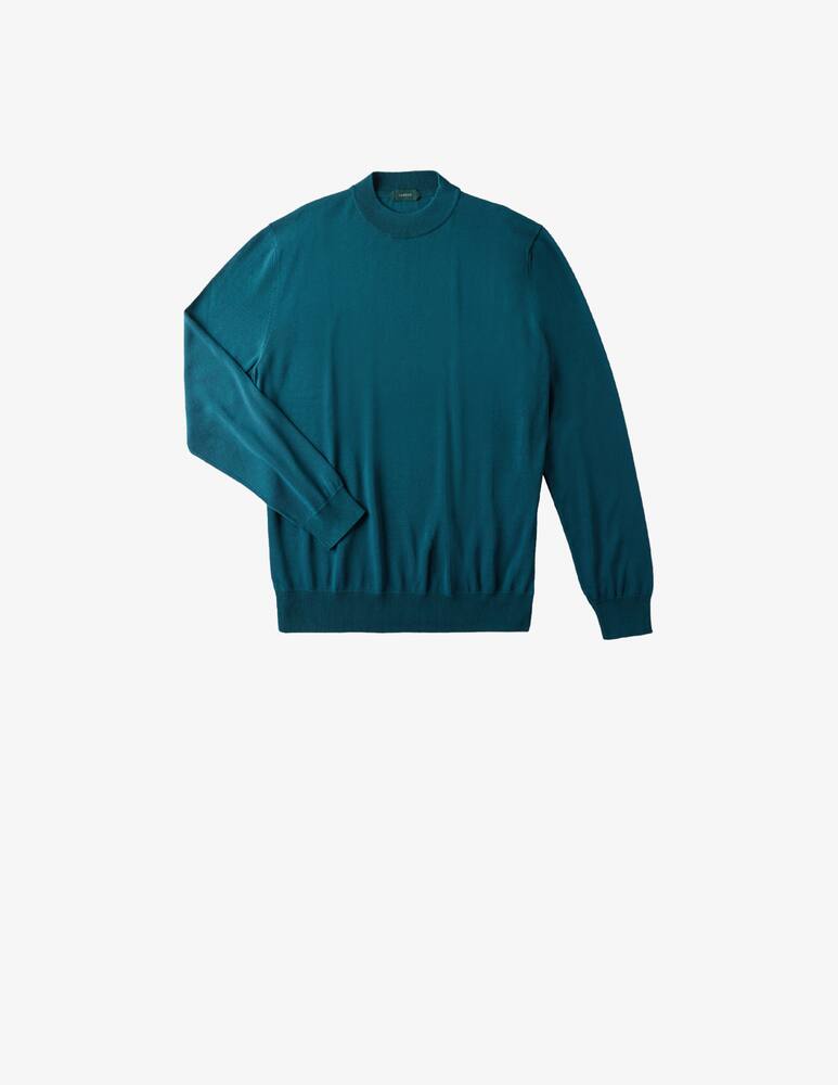 rinascente Slowear Zanone Regular fit mock polo neck in certified crêpe cotton 