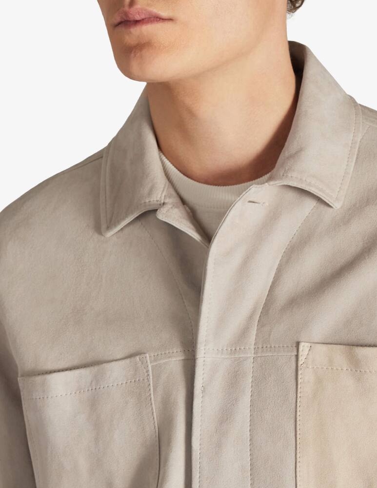 rinascente Slowear Montedoro Suede leather overshirt