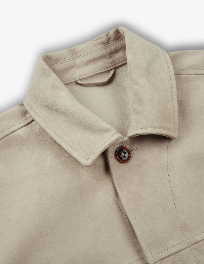 rinascente Slowear Montedoro Suede leather overshirt