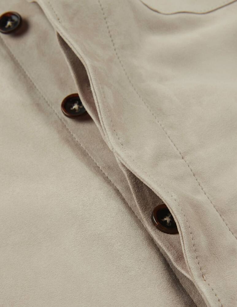 rinascente Slowear Montedoro Suede leather overshirt