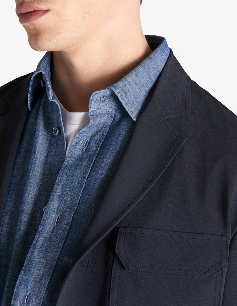 rinascente Slowear Montedoro Regular fit wool and corduroy blouse 