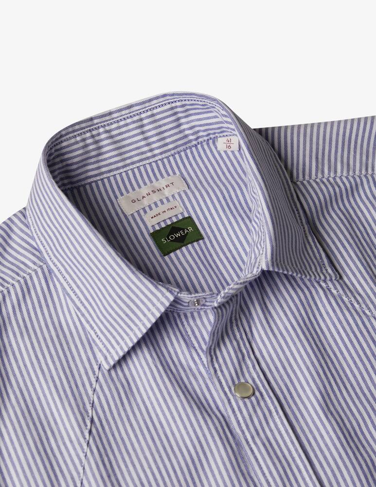 rinascente Slowear Glanshirt Camicia regular fit in cotone Oxford a righe 