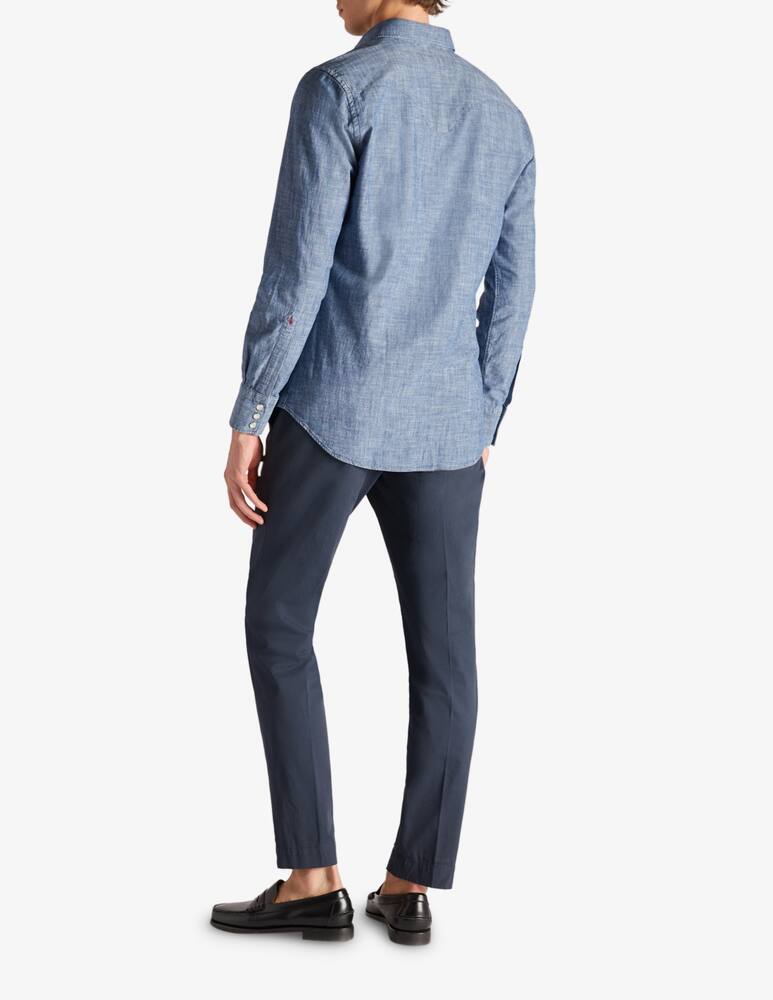 rinascente Slowear Glanshirt Regular fit shirt in chambray cotton 