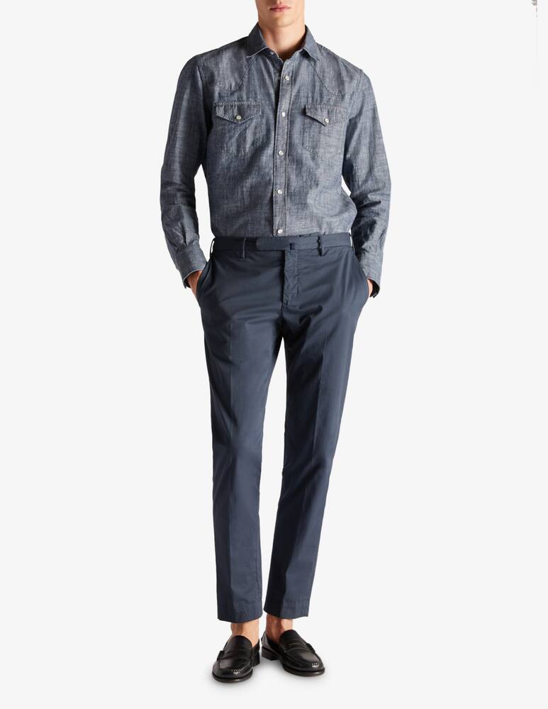 Slowear Glanshirt Camicia regular fit in chambray di cotone - immagine 1 Slowear Glanshirt Camicia regular fit in chambray di cotone - immagine 1