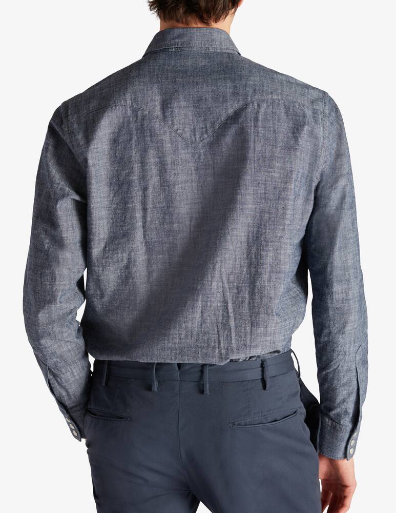 rinascente Slowear Glanshirt Regular fit shirt in chambray cotton
