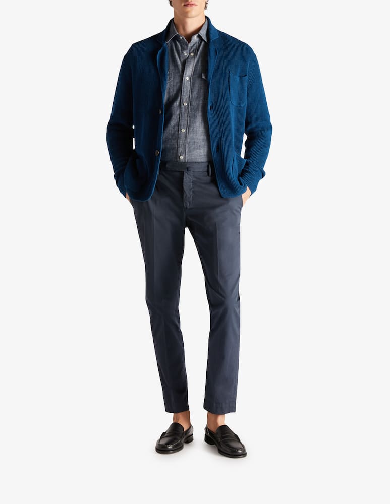rinascente Slowear Glanshirt Regular fit shirt in chambray cotton
