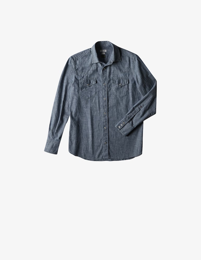 Slowear Glanshirt Camicia regular fit in chambray di cotone - immagine 6 Slowear Glanshirt Camicia regular fit in chambray di cotone - immagine 6