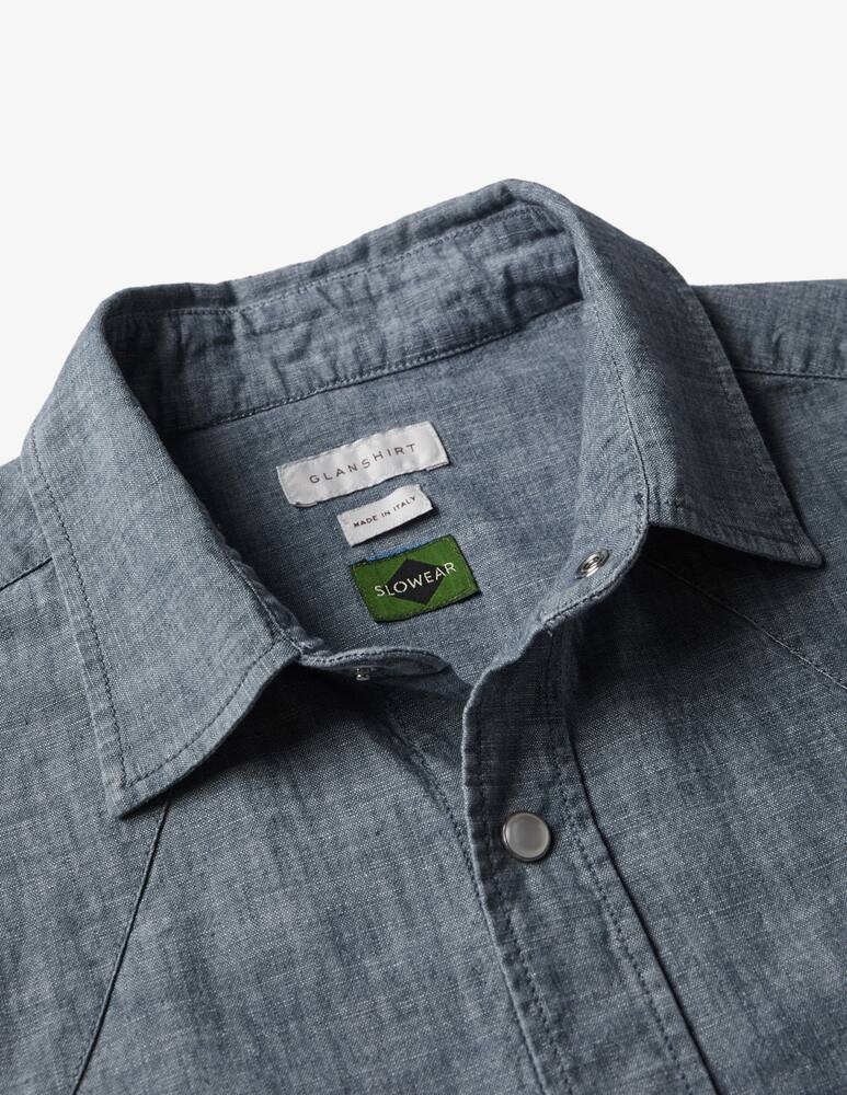 rinascente Slowear Glanshirt Regular fit shirt in chambray cotton