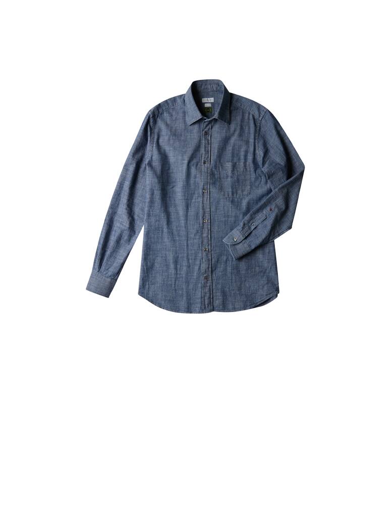 Slowear Glanshirt Camicia regular fit in chambray di cotone - immagine 5 Slowear Glanshirt Camicia regular fit in chambray di cotone - immagine 5