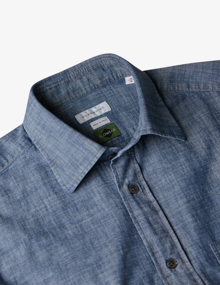 rinascente Slowear Glanshirt Camicia regular fit in chambray di cotone 