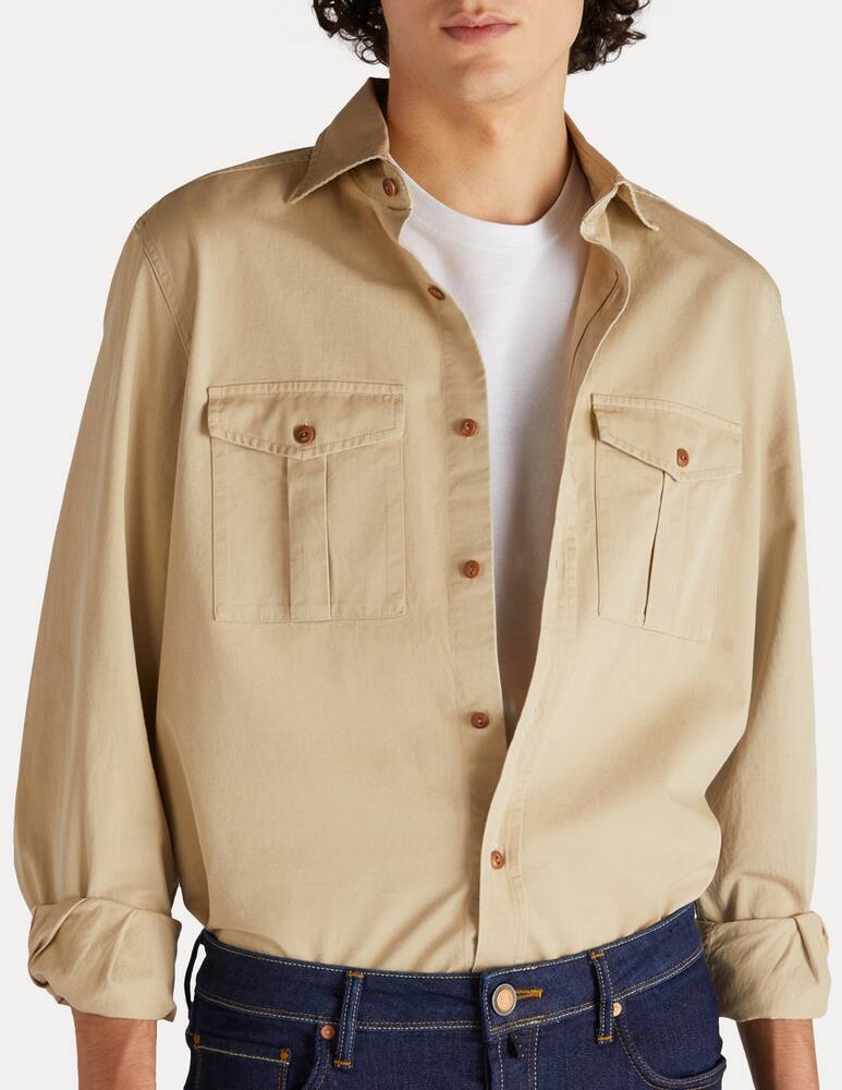 rinascente Slowear Glanshirt Regular fit overshirt cotton gabardine 