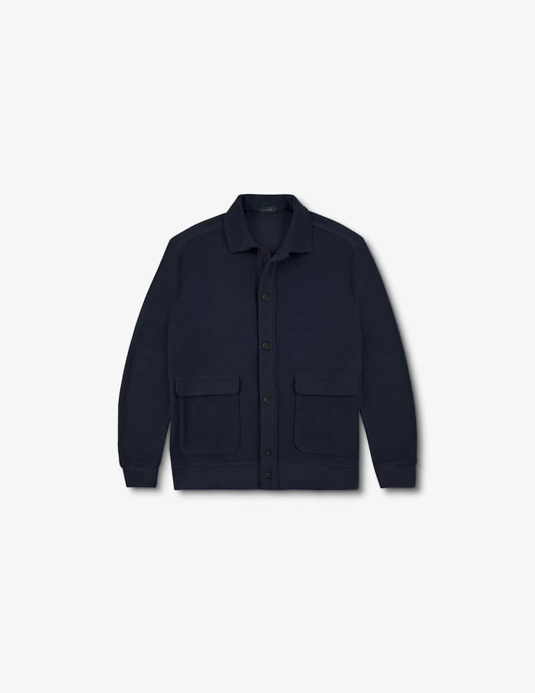 Slowear ZANONE - Cardigan regular fit in jersey di spugna - immagine 4