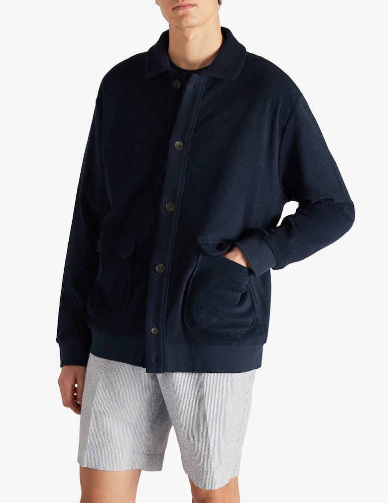Slowear ZANONE - Cardigan regular fit in jersey di spugna - immagine 1