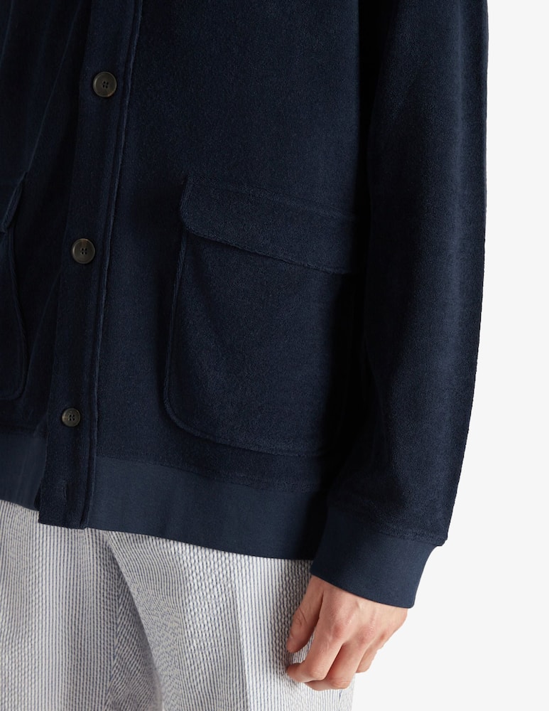 Slowear ZANONE - Cardigan regular fit in jersey di spugna - immagine 3