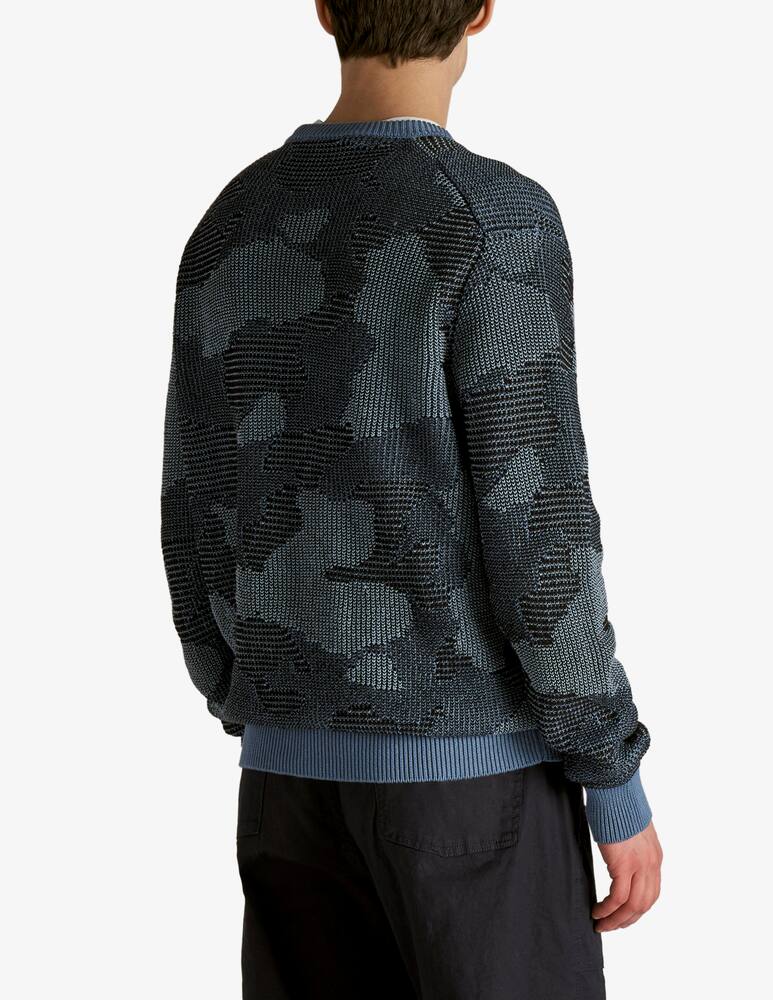 rinascente Slowear Zanone Regular fit crew neck linen and cotton jacquard 