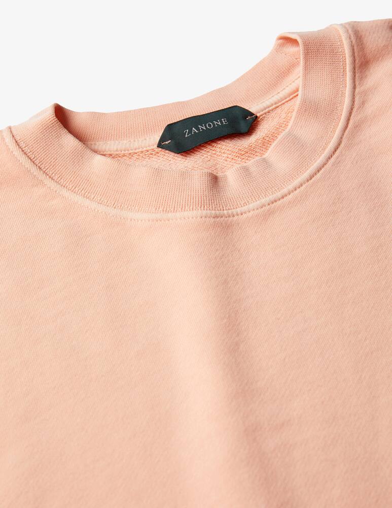 rinascente Slowear Zanone Regular fit crewneck sweatshirt in organic cotton Pink 