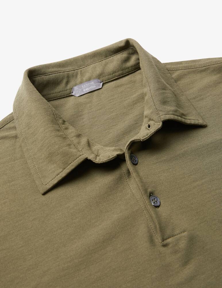 rinascente Slowear Zanone Polo manica lunga slim fit in IceCotton certificato