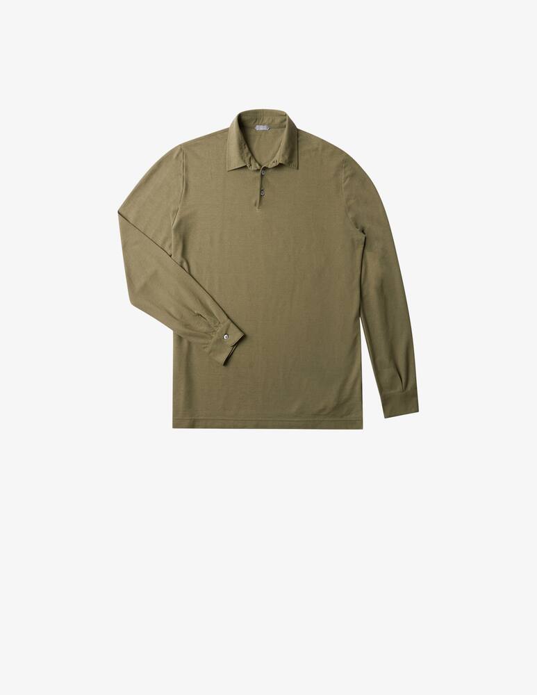 rinascente Slowear Zanone Polo manica lunga slim fit in IceCotton certificato