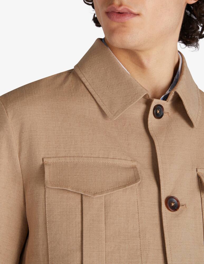 rinascente Slowear Montedoro Giacca Sahariana regular fit in cotone e lino 