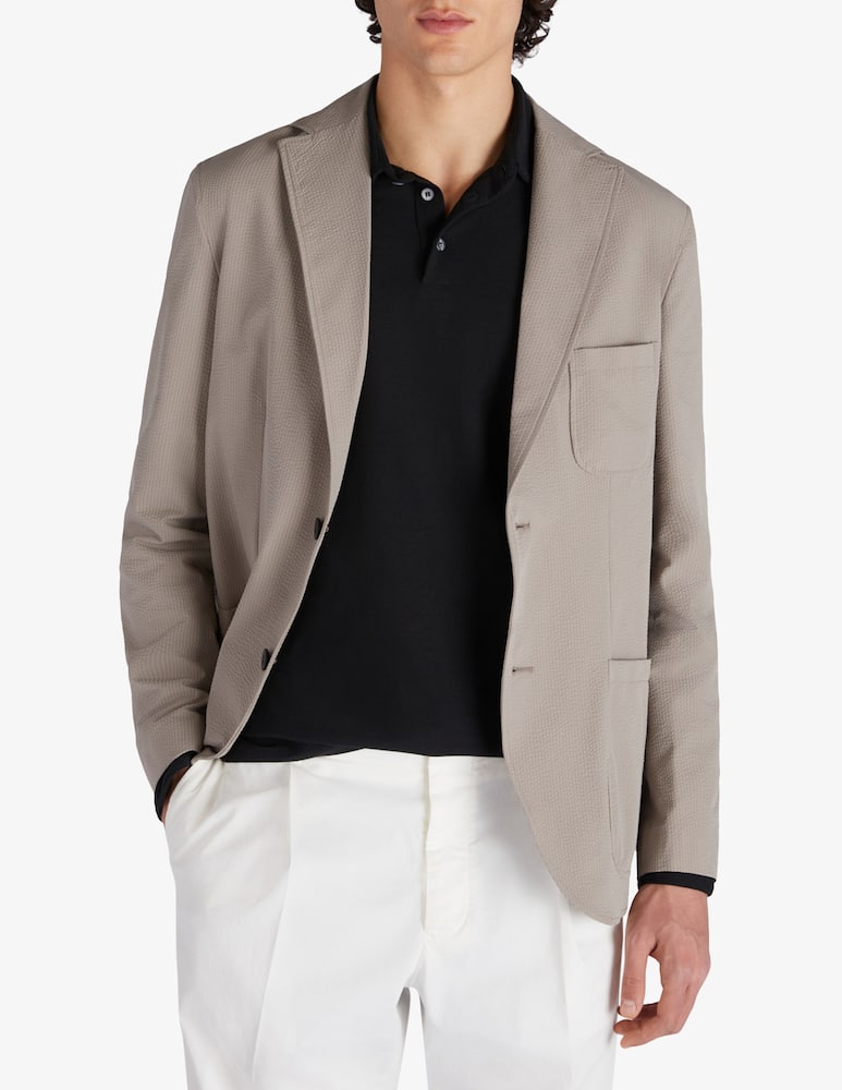 Slowear Montedoro Slim fit Tekno seersucker jacket - picture 1 Slowear Montedoro Slim fit Tekno seersucker jacket - picture 1