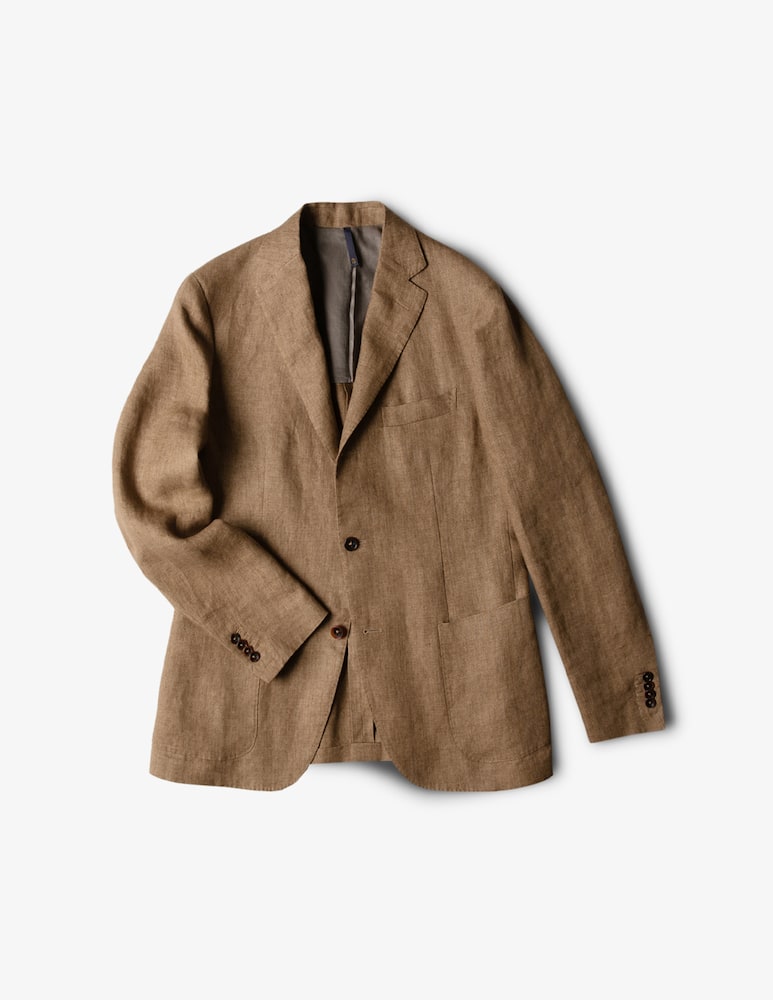 rinascente Slowear Montedoro Giacca regular fit in lino effetto délavé 