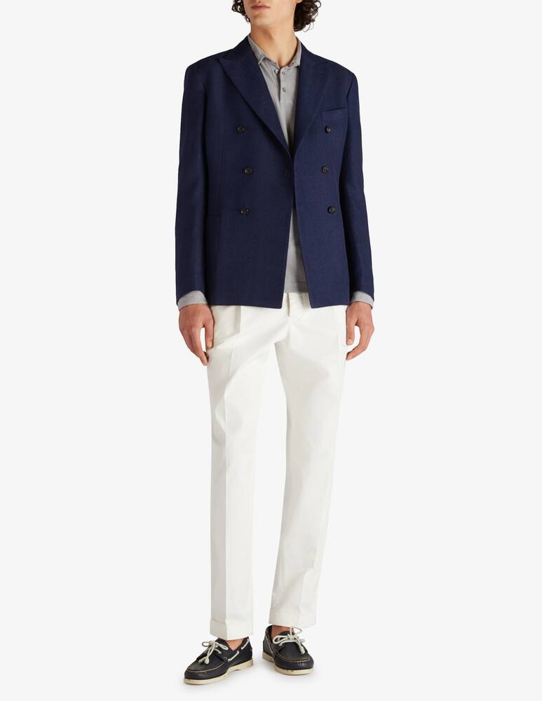 rinascente Slowear Montedoro Giacca doppiopetto regular fit in cotone e lino 