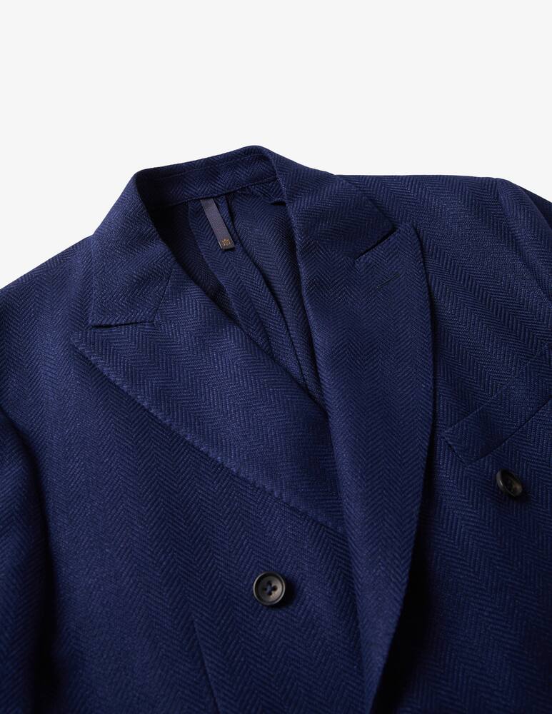 rinascente Slowear Montedoro Giacca doppiopetto regular fit in cotone e lino 