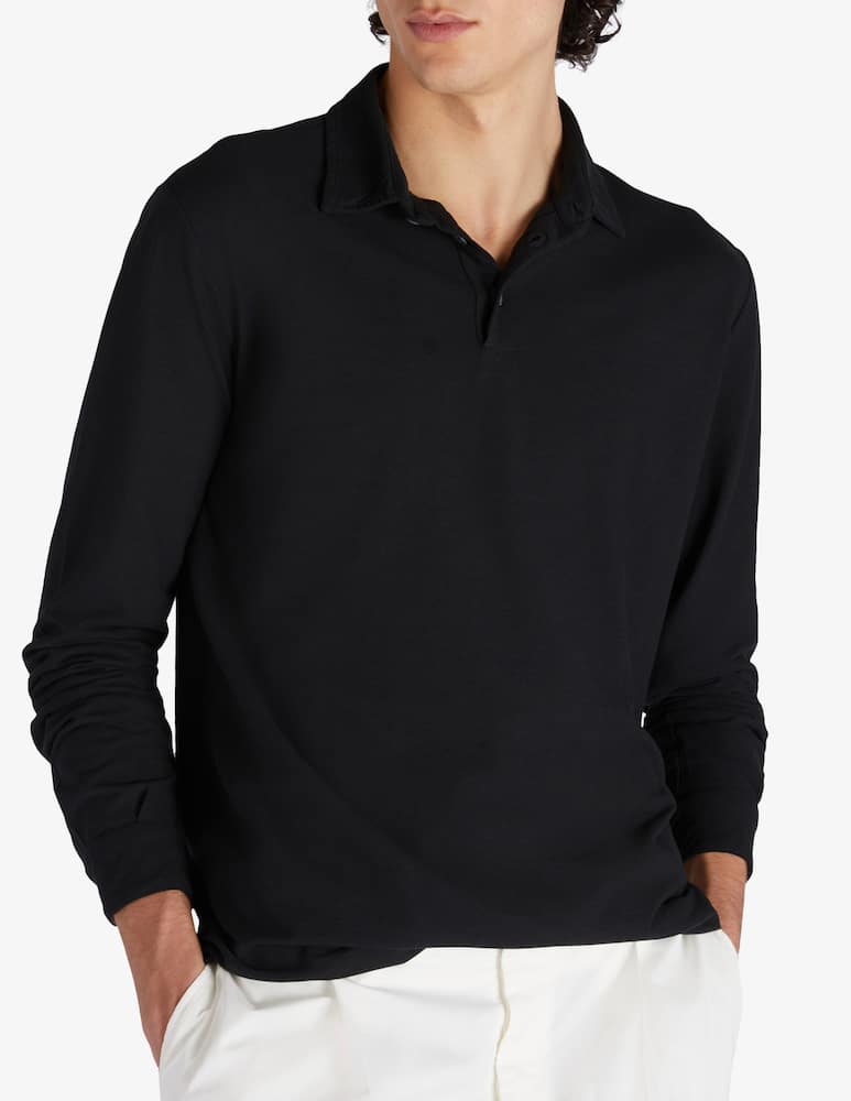 Slowear ZANONE - Polo slim fit a manica lungo in IceCotton organico - immagine 1 Slowear ZANONE - Polo slim fit a manica lungo in IceCotton organico - immagine 1