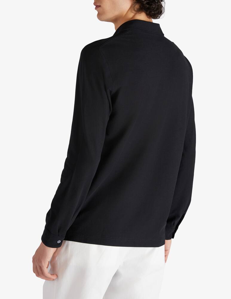 rinascente Slowear Zanone Polo slim fit a manica lungo in IceCotton organico