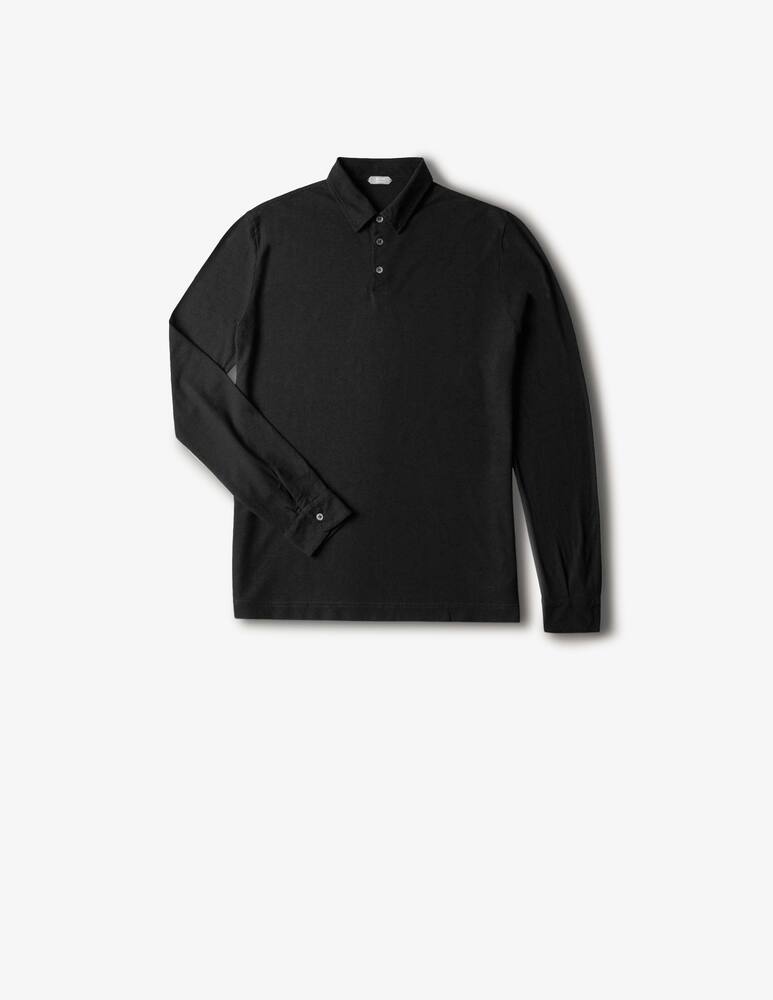 rinascente Slowear Zanone Polo slim fit a manica lungo in IceCotton organico