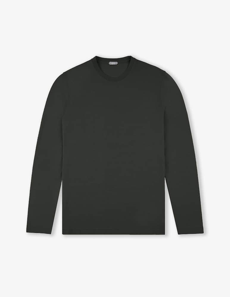 Slowear ZANONE - Slim fit long sleeve t-shirt in certified icecotton - picture 5 Slowear ZANONE - Slim fit long sleeve t-shirt in certified icecotton - picture 5