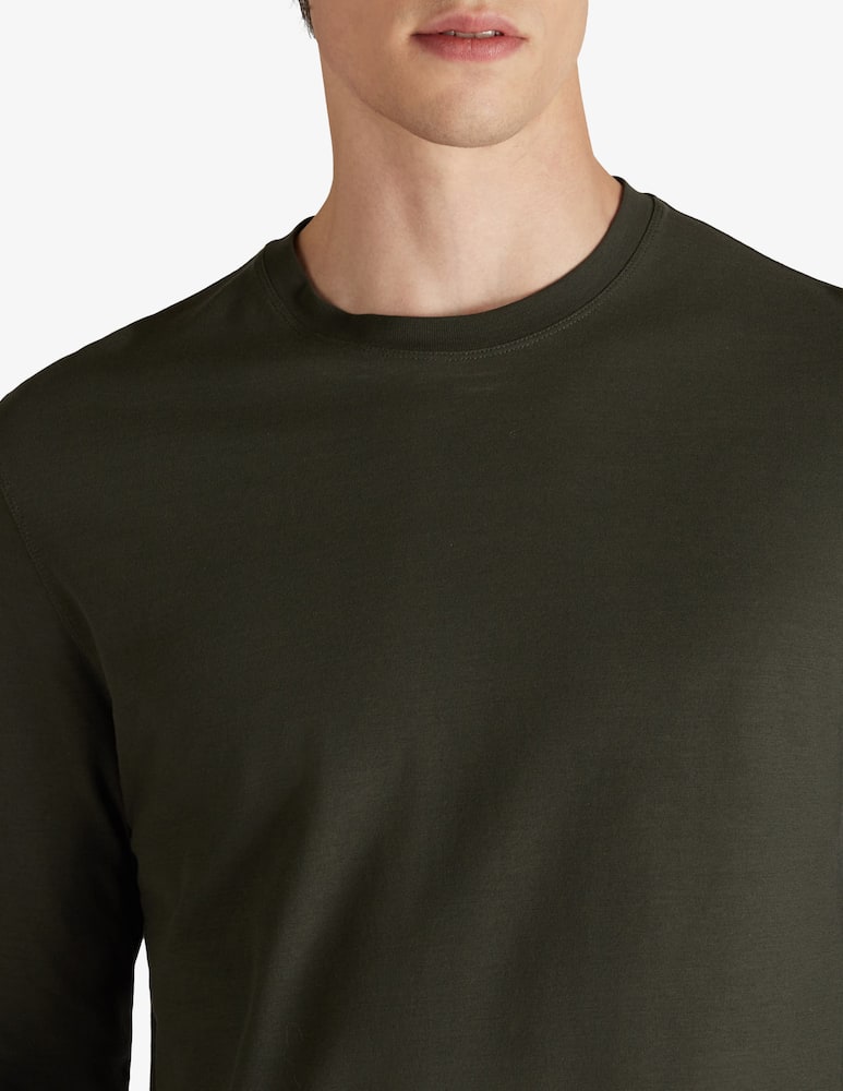 Slowear ZANONE - Slim fit long sleeve t-shirt in certified icecotton - picture 4 Slowear ZANONE - Slim fit long sleeve t-shirt in certified icecotton - picture 4