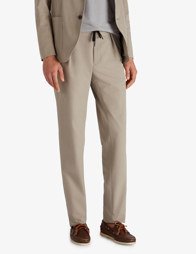 Slowear INCOTEX - Regular fit Tekno seersucker trousers - picture 1 Slowear INCOTEX - Regular fit Tekno seersucker trousers - picture 1
