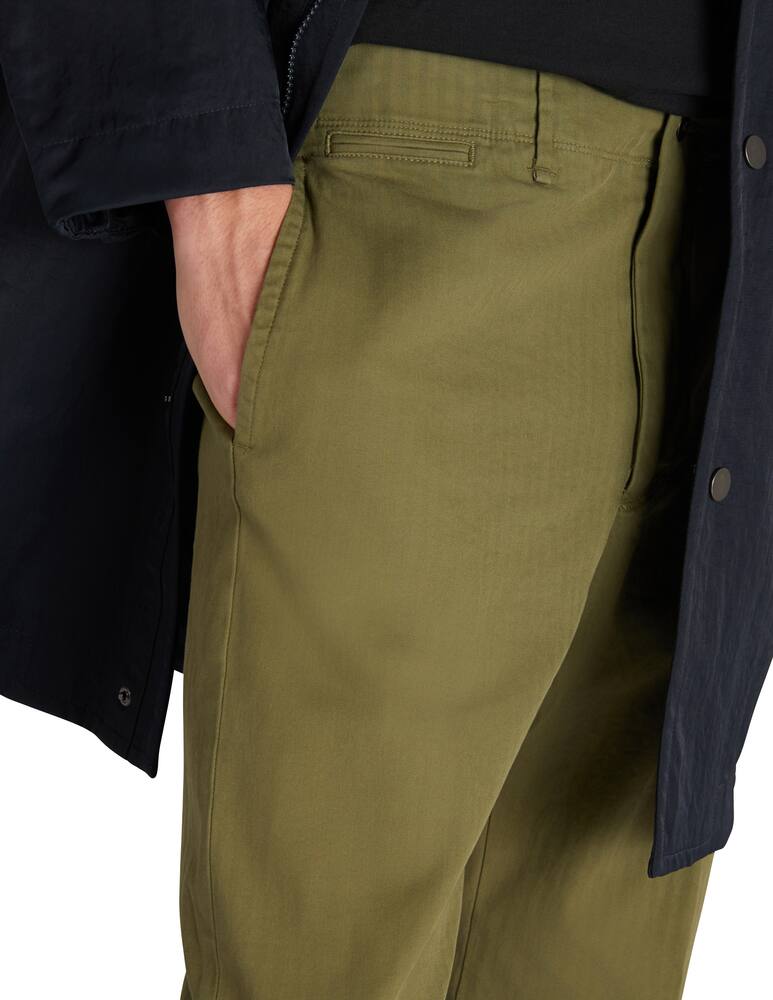 rinascente Slowear Incotex Regular fit herringbone cotton trousers 