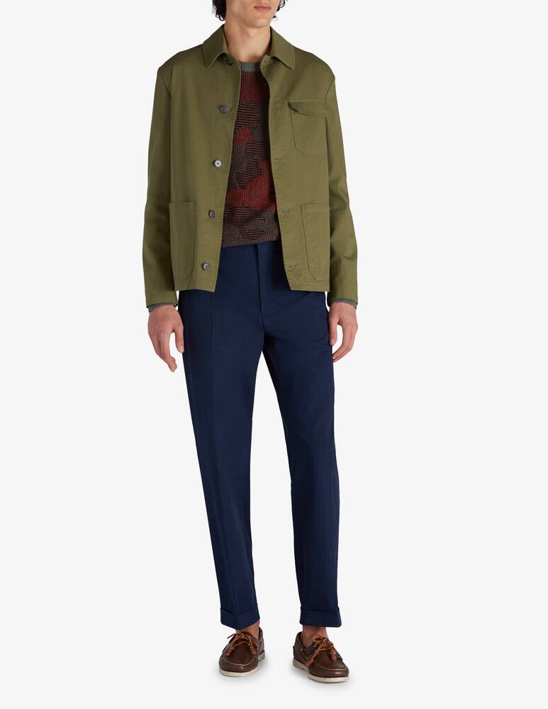 rinascente Slowear INCOTEX -  Regular fit herringbone cotton trousers