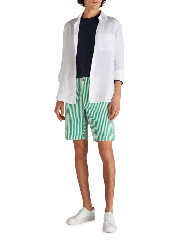 rinascente Slowear Incotex Regular fit multi striped cotton bermuda shorts 