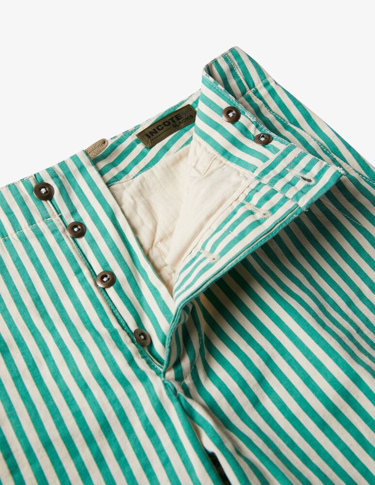 rinascente Slowear Incotex Regular fit multi striped cotton bermuda shorts 