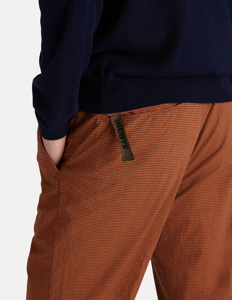 rinascente Slowear Incotex Pantalone slim fit in micro vichy stretch 