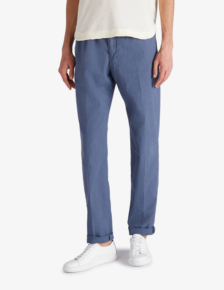 rinascente Slowear Incotex Slim fit trousers in micro vichy stretch 