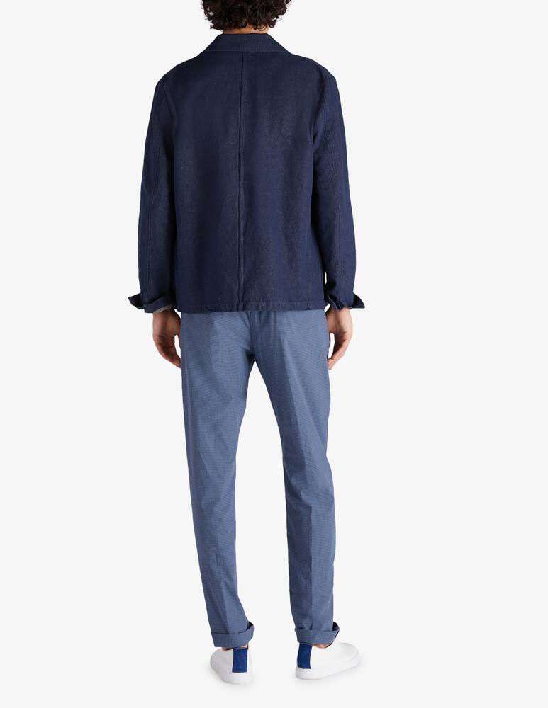 rinascente Slowear Incotex Slim fit trousers in micro vichy stretch 