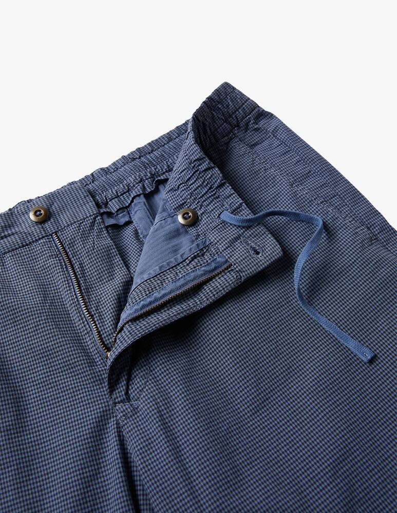 rinascente Slowear Incotex Slim fit trousers in micro vichy stretch 