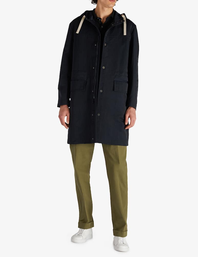 Slowear Montedoro Parka lungo relaxed fit tessuto tecnico waterproof - immagine 2 Slowear Montedoro Parka lungo relaxed fit tessuto tecnico waterproof - immagine 2