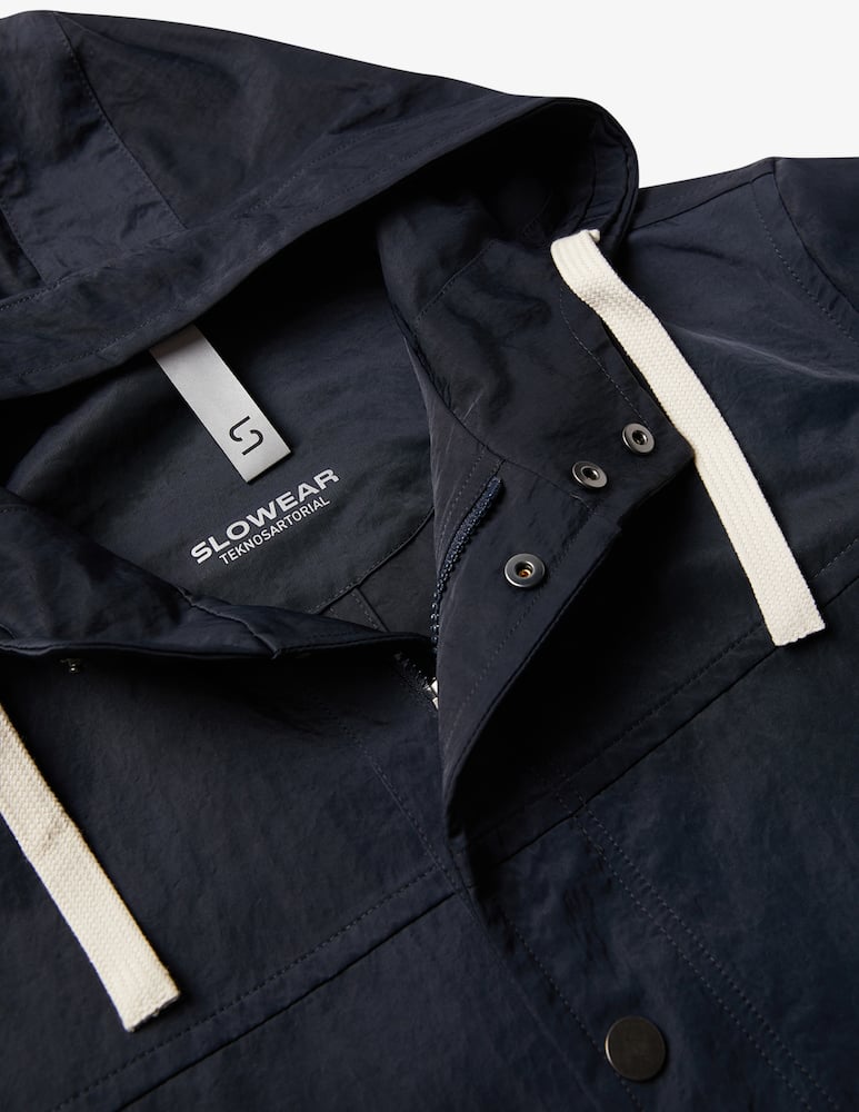 Slowear Montedoro Parka lungo relaxed fit tessuto tecnico waterproof - immagine 5 Slowear Montedoro Parka lungo relaxed fit tessuto tecnico waterproof - immagine 5