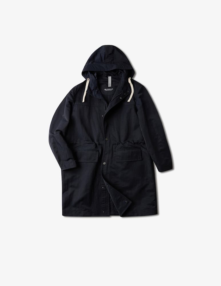 Slowear Montedoro Parka lungo relaxed fit tessuto tecnico waterproof - immagine 6 Slowear Montedoro Parka lungo relaxed fit tessuto tecnico waterproof - immagine 6