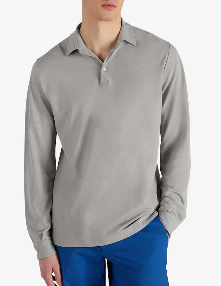 Slowear Ice cotton long sleeve polo - picture 1 Slowear Ice cotton long sleeve polo - picture 1